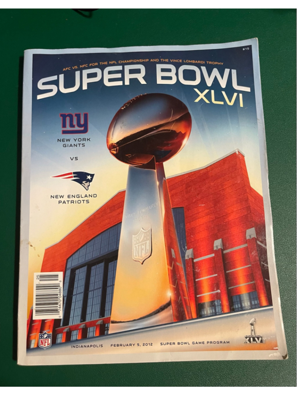 NFL Super Bowl XLVI Game Program